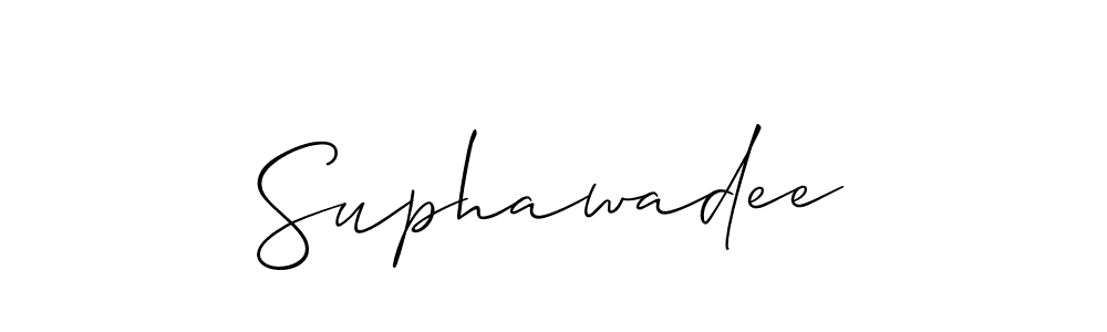 if you are searching for the best signature style for your name Suphawadee. so please give up your signature search. here we have designed multiple signature styles  using Allison_Script. Suphawadee signature style 2 images and pictures png