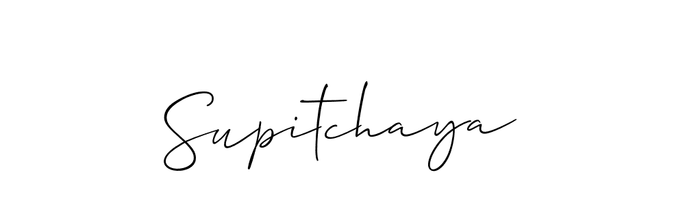 Supitchaya stylish signature style. Best Handwritten Sign (Allison_Script) for my name. Handwritten Signature Collection Ideas for my name Supitchaya. Supitchaya signature style 2 images and pictures png
