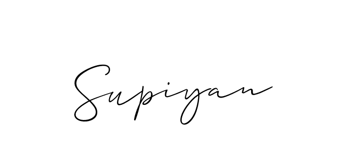 Also You can easily find your signature by using the search form. We will create Supiyan name handwritten signature images for you free of cost using Allison_Script sign style. Supiyan signature style 2 images and pictures png