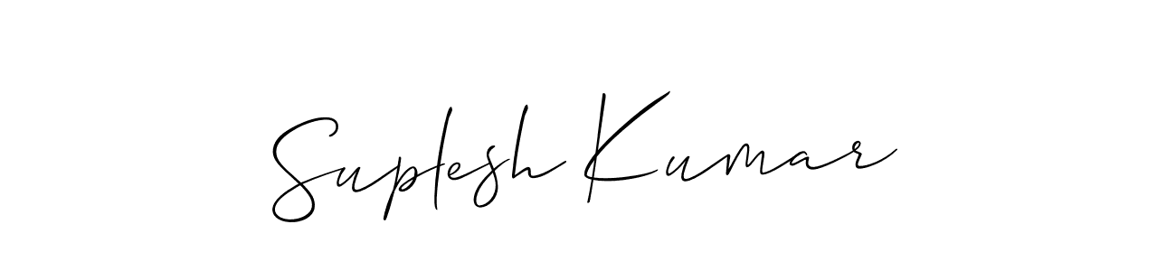 Once you've used our free online signature maker to create your best signature Allison_Script style, it's time to enjoy all of the benefits that Suplesh Kumar name signing documents. Suplesh Kumar signature style 2 images and pictures png