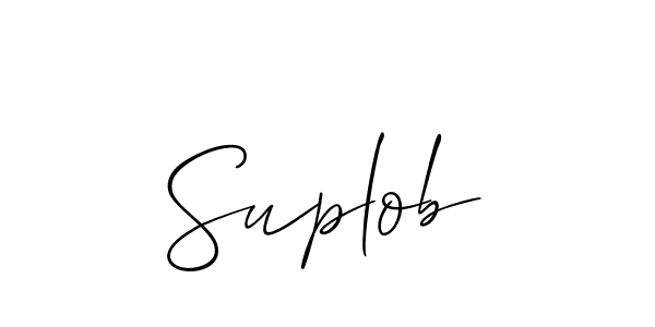 It looks lik you need a new signature style for name Suplob. Design unique handwritten (Allison_Script) signature with our free signature maker in just a few clicks. Suplob signature style 2 images and pictures png