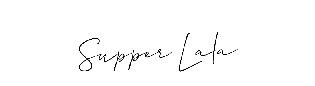 How to make Supper Lala signature? Allison_Script is a professional autograph style. Create handwritten signature for Supper Lala name. Supper Lala signature style 2 images and pictures png