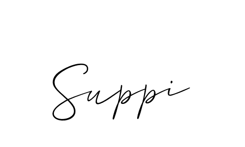 Create a beautiful signature design for name Suppi. With this signature (Allison_Script) fonts, you can make a handwritten signature for free. Suppi signature style 2 images and pictures png