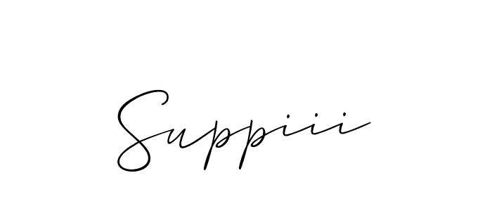 Design your own signature with our free online signature maker. With this signature software, you can create a handwritten (Allison_Script) signature for name Suppiii. Suppiii signature style 2 images and pictures png