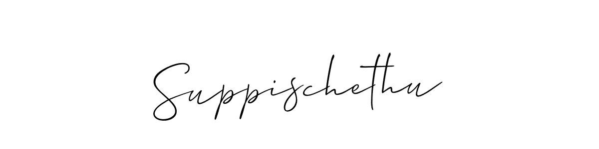 Design your own signature with our free online signature maker. With this signature software, you can create a handwritten (Allison_Script) signature for name Suppischethu. Suppischethu signature style 2 images and pictures png