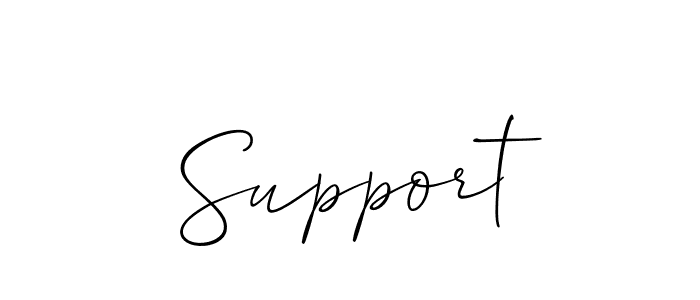 The best way (Allison_Script) to make a short signature is to pick only two or three words in your name. The name Support include a total of six letters. For converting this name. Support signature style 2 images and pictures png