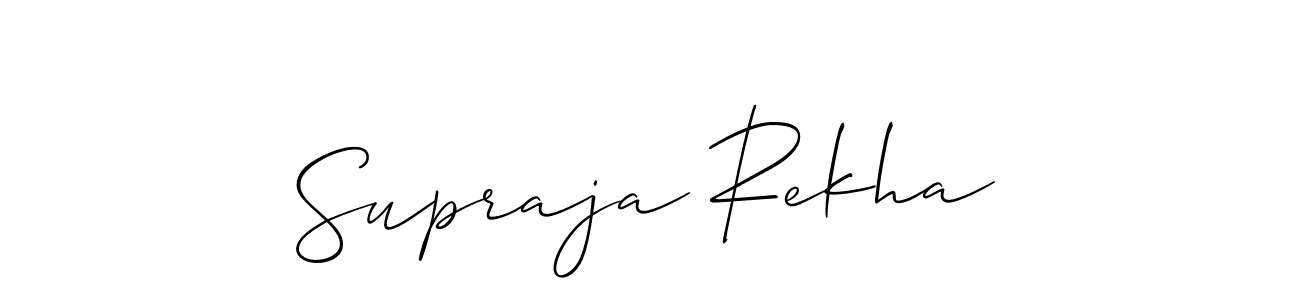 It looks lik you need a new signature style for name Supraja Rekha. Design unique handwritten (Allison_Script) signature with our free signature maker in just a few clicks. Supraja Rekha signature style 2 images and pictures png