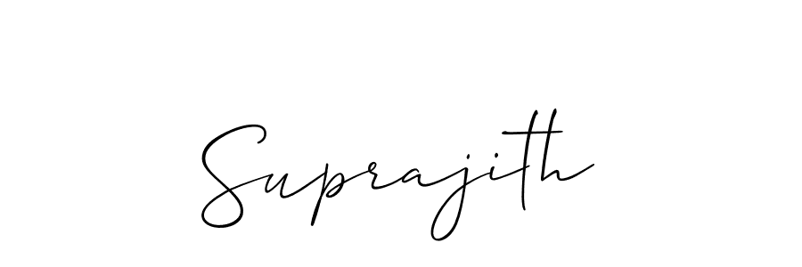 How to make Suprajith signature? Allison_Script is a professional autograph style. Create handwritten signature for Suprajith name. Suprajith signature style 2 images and pictures png