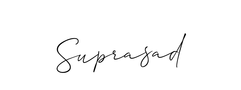 Make a short Suprasad signature style. Manage your documents anywhere anytime using Allison_Script. Create and add eSignatures, submit forms, share and send files easily. Suprasad signature style 2 images and pictures png