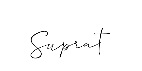 Use a signature maker to create a handwritten signature online. With this signature software, you can design (Allison_Script) your own signature for name Suprat. Suprat signature style 2 images and pictures png