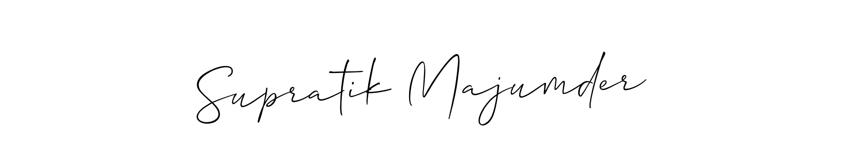 Supratik Majumder stylish signature style. Best Handwritten Sign (Allison_Script) for my name. Handwritten Signature Collection Ideas for my name Supratik Majumder. Supratik Majumder signature style 2 images and pictures png