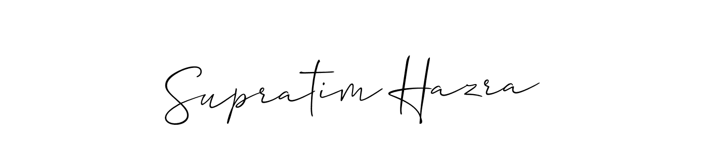 Design your own signature with our free online signature maker. With this signature software, you can create a handwritten (Allison_Script) signature for name Supratim Hazra. Supratim Hazra signature style 2 images and pictures png