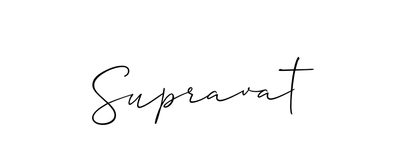 How to make Supravat signature? Allison_Script is a professional autograph style. Create handwritten signature for Supravat name. Supravat signature style 2 images and pictures png