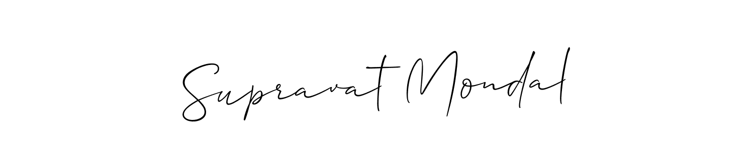 It looks lik you need a new signature style for name Supravat Mondal. Design unique handwritten (Allison_Script) signature with our free signature maker in just a few clicks. Supravat Mondal signature style 2 images and pictures png