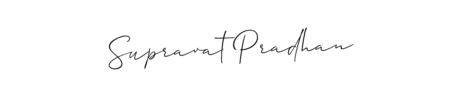 How to Draw Supravat Pradhan signature style? Allison_Script is a latest design signature styles for name Supravat Pradhan. Supravat Pradhan signature style 2 images and pictures png