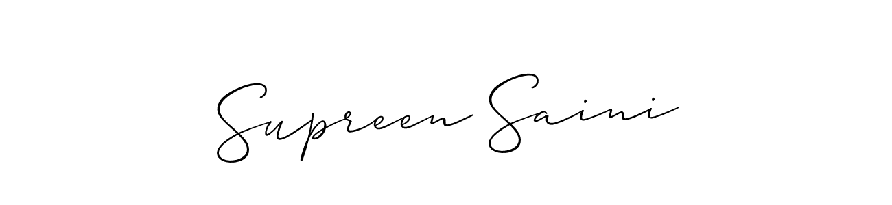 Once you've used our free online signature maker to create your best signature Allison_Script style, it's time to enjoy all of the benefits that Supreen Saini name signing documents. Supreen Saini signature style 2 images and pictures png