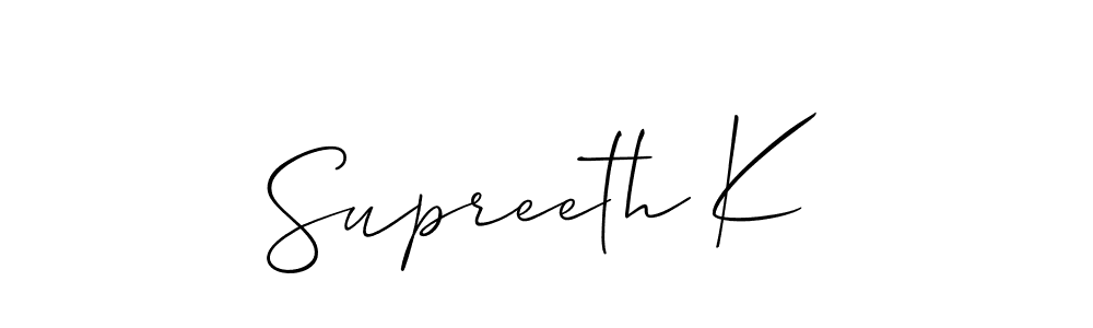 Make a beautiful signature design for name Supreeth K. Use this online signature maker to create a handwritten signature for free. Supreeth K signature style 2 images and pictures png