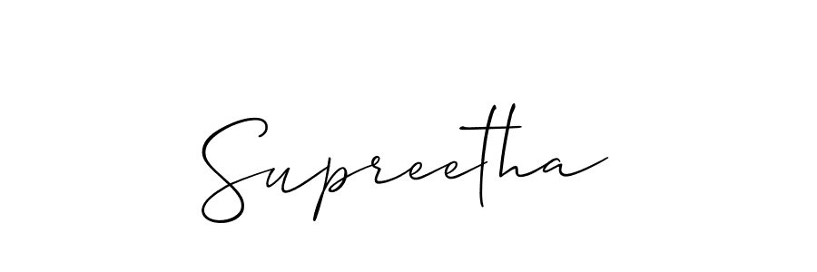 Supreetha stylish signature style. Best Handwritten Sign (Allison_Script) for my name. Handwritten Signature Collection Ideas for my name Supreetha. Supreetha signature style 2 images and pictures png