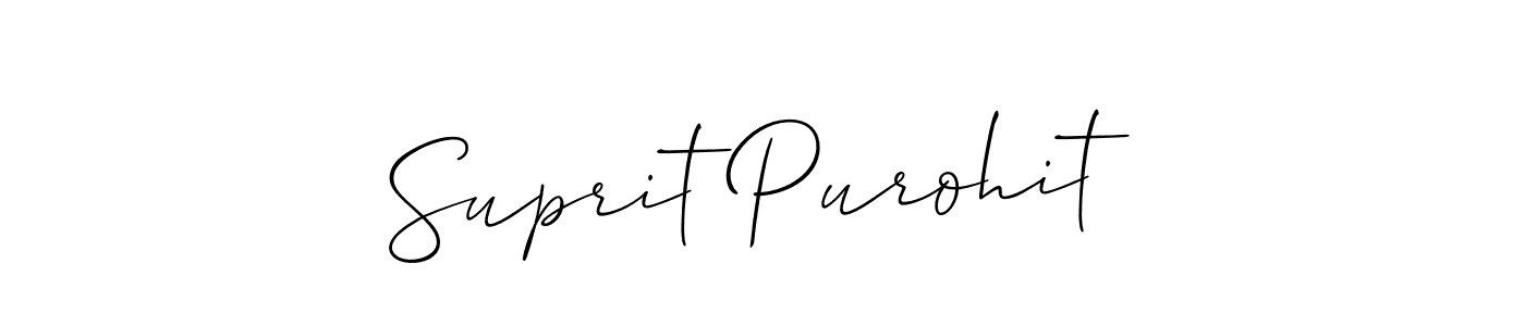 Make a beautiful signature design for name Suprit Purohit. Use this online signature maker to create a handwritten signature for free. Suprit Purohit signature style 2 images and pictures png