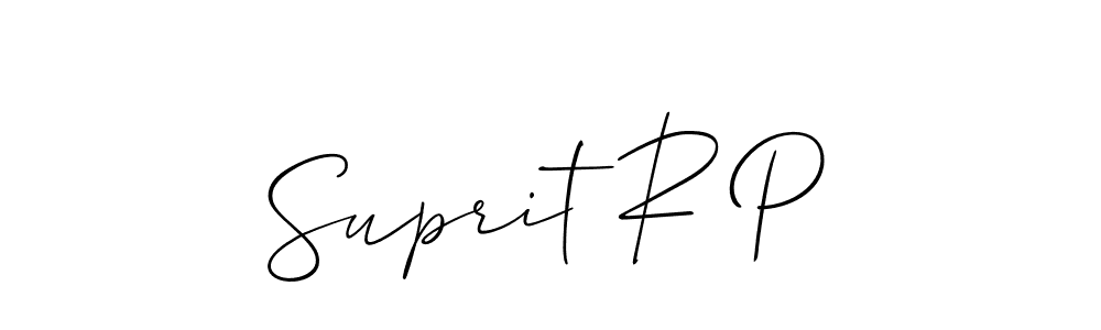 Create a beautiful signature design for name Suprit R P. With this signature (Allison_Script) fonts, you can make a handwritten signature for free. Suprit R P signature style 2 images and pictures png