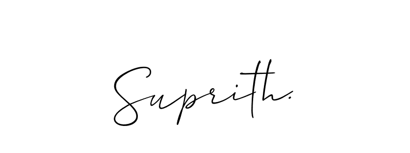 Make a beautiful signature design for name Suprith.. Use this online signature maker to create a handwritten signature for free. Suprith. signature style 2 images and pictures png