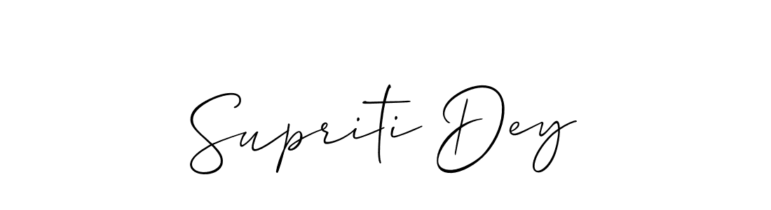 Supriti Dey stylish signature style. Best Handwritten Sign (Allison_Script) for my name. Handwritten Signature Collection Ideas for my name Supriti Dey. Supriti Dey signature style 2 images and pictures png