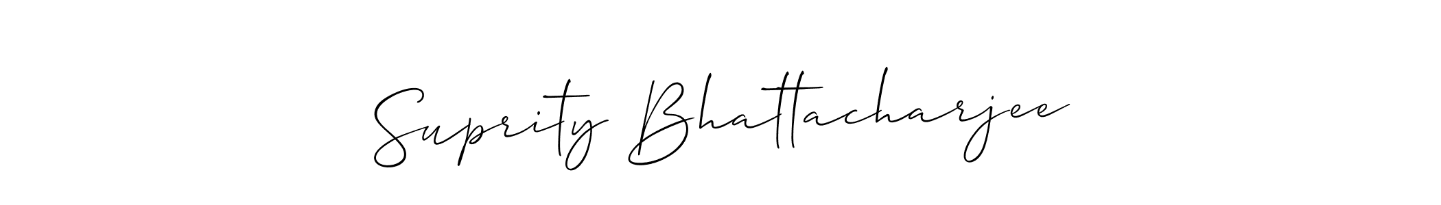 Allison_Script is a professional signature style that is perfect for those who want to add a touch of class to their signature. It is also a great choice for those who want to make their signature more unique. Get Suprity Bhattacharjee name to fancy signature for free. Suprity Bhattacharjee signature style 2 images and pictures png