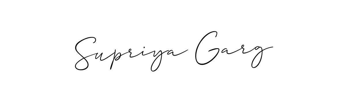 Also You can easily find your signature by using the search form. We will create Supriya Garg name handwritten signature images for you free of cost using Allison_Script sign style. Supriya Garg signature style 2 images and pictures png