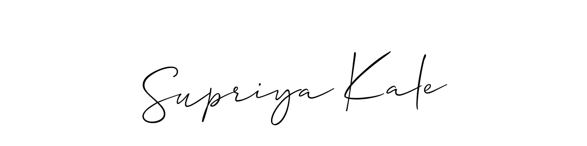 Also we have Supriya Kale name is the best signature style. Create professional handwritten signature collection using Allison_Script autograph style. Supriya Kale signature style 2 images and pictures png