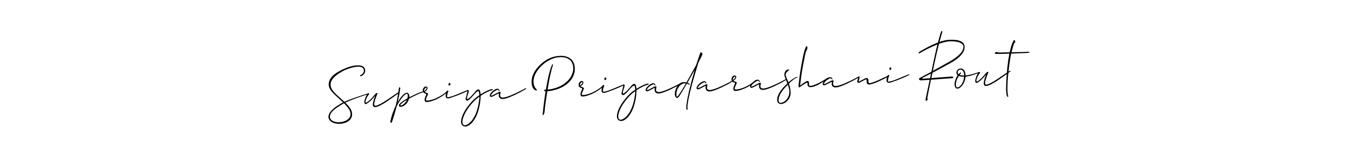 How to Draw Supriya Priyadarashani Rout signature style? Allison_Script is a latest design signature styles for name Supriya Priyadarashani Rout. Supriya Priyadarashani Rout signature style 2 images and pictures png