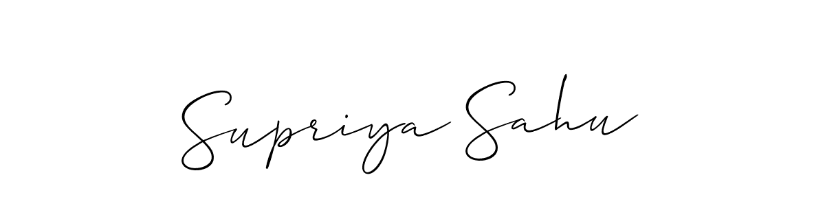 Allison_Script is a professional signature style that is perfect for those who want to add a touch of class to their signature. It is also a great choice for those who want to make their signature more unique. Get Supriya Sahu name to fancy signature for free. Supriya Sahu signature style 2 images and pictures png