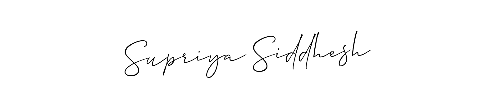 How to Draw Supriya Siddhesh signature style? Allison_Script is a latest design signature styles for name Supriya Siddhesh. Supriya Siddhesh signature style 2 images and pictures png