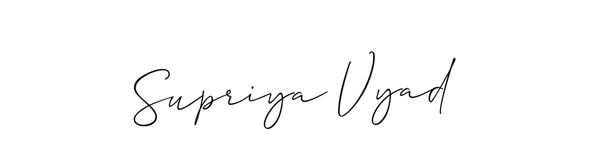 Design your own signature with our free online signature maker. With this signature software, you can create a handwritten (Allison_Script) signature for name Supriya Vyad. Supriya Vyad signature style 2 images and pictures png