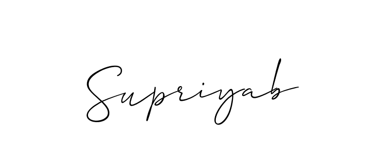 Make a short Supriyab signature style. Manage your documents anywhere anytime using Allison_Script. Create and add eSignatures, submit forms, share and send files easily. Supriyab signature style 2 images and pictures png