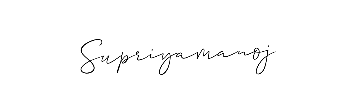 How to make Supriyamanoj name signature. Use Allison_Script style for creating short signs online. This is the latest handwritten sign. Supriyamanoj signature style 2 images and pictures png