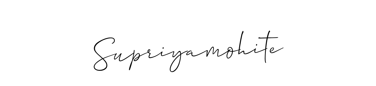 Design your own signature with our free online signature maker. With this signature software, you can create a handwritten (Allison_Script) signature for name Supriyamohite. Supriyamohite signature style 2 images and pictures png
