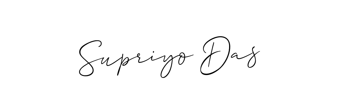 The best way (Allison_Script) to make a short signature is to pick only two or three words in your name. The name Supriyo Das include a total of six letters. For converting this name. Supriyo Das signature style 2 images and pictures png