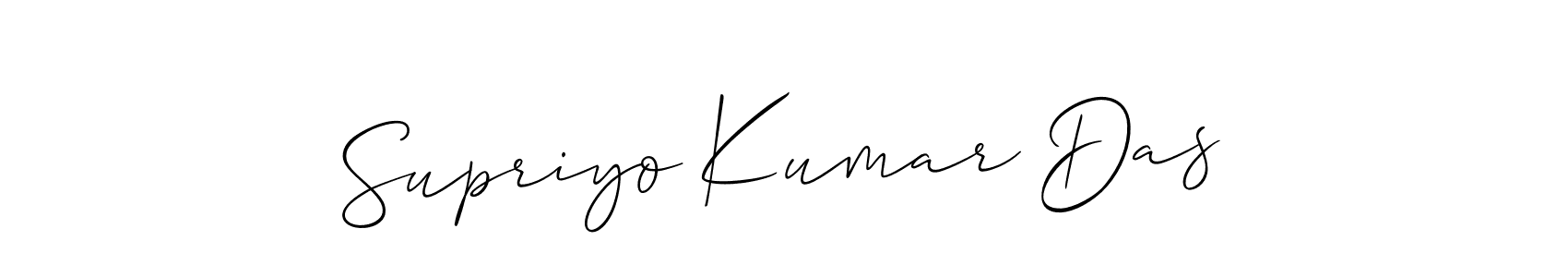 Make a beautiful signature design for name Supriyo Kumar Das. With this signature (Allison_Script) style, you can create a handwritten signature for free. Supriyo Kumar Das signature style 2 images and pictures png