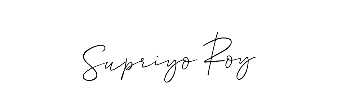 Create a beautiful signature design for name Supriyo Roy. With this signature (Allison_Script) fonts, you can make a handwritten signature for free. Supriyo Roy signature style 2 images and pictures png