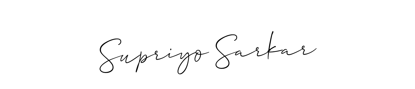 Make a short Supriyo Sarkar signature style. Manage your documents anywhere anytime using Allison_Script. Create and add eSignatures, submit forms, share and send files easily. Supriyo Sarkar signature style 2 images and pictures png