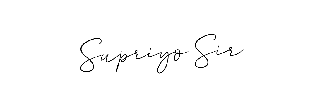 Design your own signature with our free online signature maker. With this signature software, you can create a handwritten (Allison_Script) signature for name Supriyo Sir. Supriyo Sir signature style 2 images and pictures png