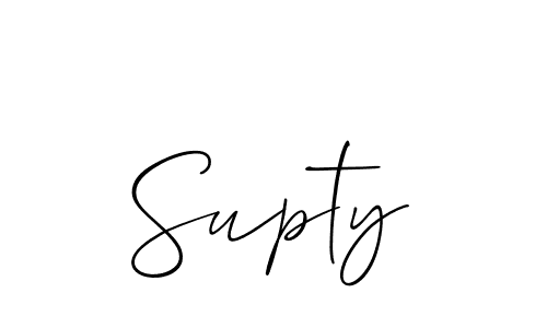 Create a beautiful signature design for name Supty. With this signature (Allison_Script) fonts, you can make a handwritten signature for free. Supty signature style 2 images and pictures png