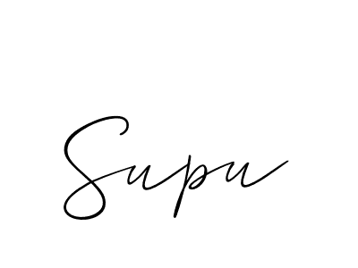 Use a signature maker to create a handwritten signature online. With this signature software, you can design (Allison_Script) your own signature for name Supu. Supu signature style 2 images and pictures png