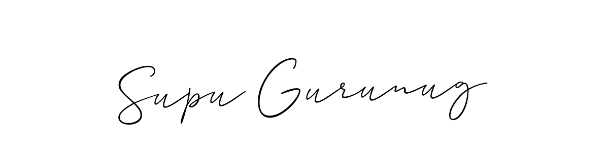 How to Draw Supu Gurunug signature style? Allison_Script is a latest design signature styles for name Supu Gurunug. Supu Gurunug signature style 2 images and pictures png