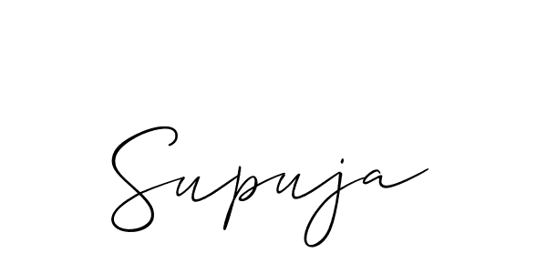 How to Draw Supuja signature style? Allison_Script is a latest design signature styles for name Supuja. Supuja signature style 2 images and pictures png