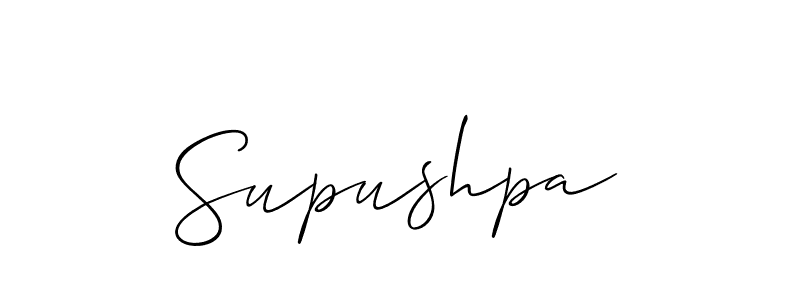 Create a beautiful signature design for name Supushpa. With this signature (Allison_Script) fonts, you can make a handwritten signature for free. Supushpa signature style 2 images and pictures png