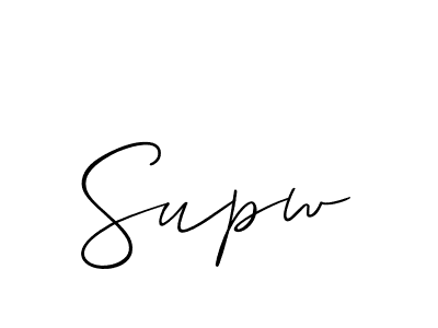 It looks lik you need a new signature style for name Supw. Design unique handwritten (Allison_Script) signature with our free signature maker in just a few clicks. Supw signature style 2 images and pictures png