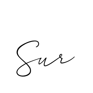 Design your own signature with our free online signature maker. With this signature software, you can create a handwritten (Allison_Script) signature for name Sur. Sur signature style 2 images and pictures png