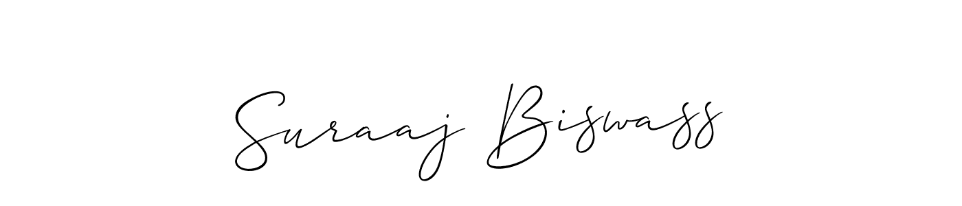 Also we have Suraaj Biswass name is the best signature style. Create professional handwritten signature collection using Allison_Script autograph style. Suraaj Biswass signature style 2 images and pictures png