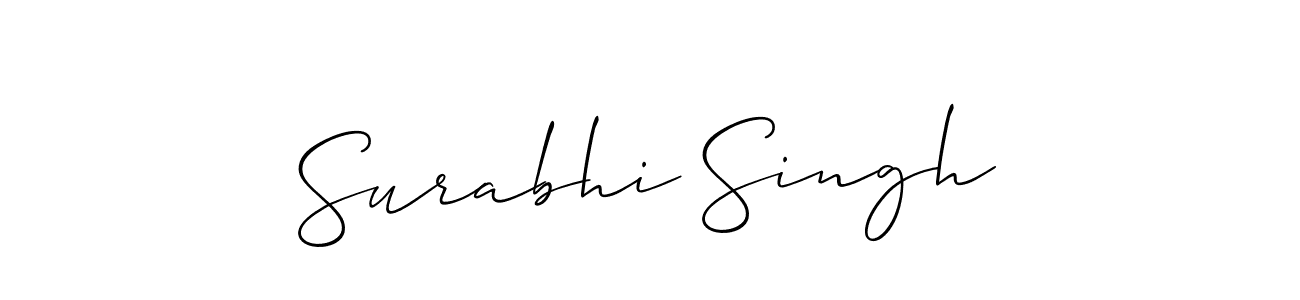 Use a signature maker to create a handwritten signature online. With this signature software, you can design (Allison_Script) your own signature for name Surabhi Singh. Surabhi Singh signature style 2 images and pictures png